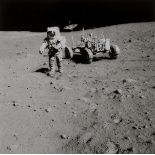 Apollo 15.- David Scott and James Irwin with the Lunar Rover, August 1971, 2 vintage gelatin …