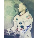 Apollo 11.- Spacesuit portrait of Buzz Aldrin, 1969, vintage oversize chromogenic print boldly …