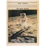 Apollo 11.- The Times, "The Lunar Odyssey", special supplement reporting the first moon landing, …