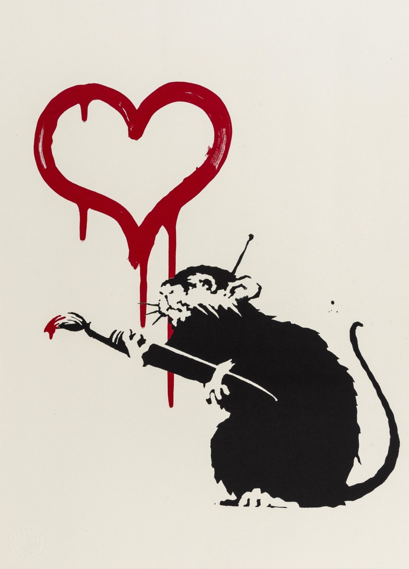 Banksy (b.1974) Love Rat