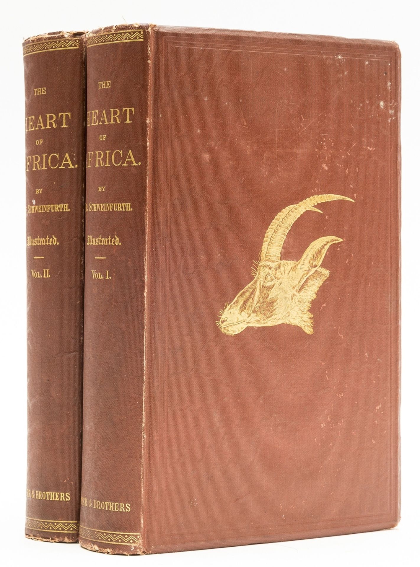 Africa.- Schweinfurth (Dr. Georg) The Heart of Africa, 2 vol., first America edition, New York, …