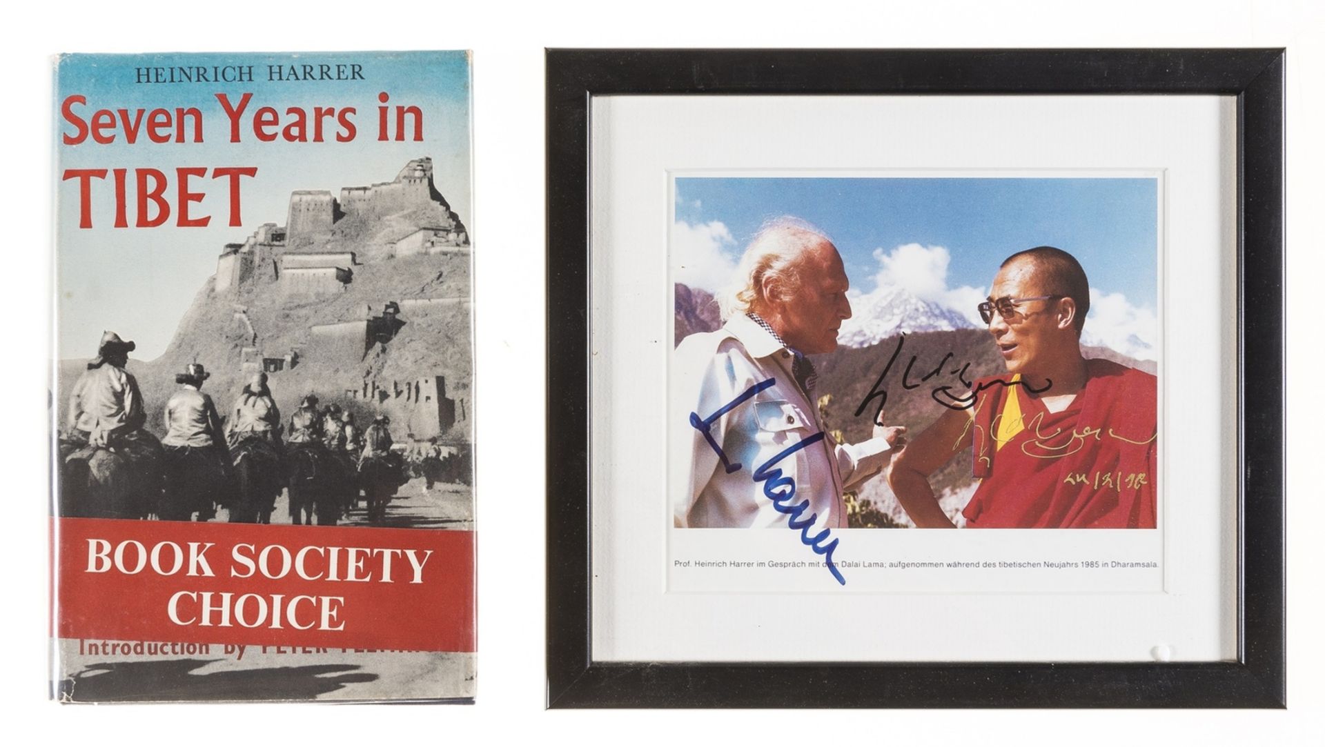 Tibet.- Harrer (Heinrich) Seven Years in Tibet, first edition, 1953; and a framed picture of …