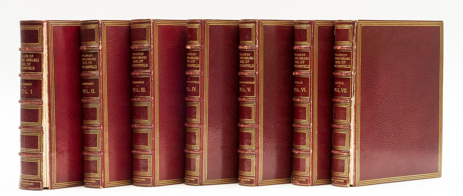 Monypenny (William Flavelle) The Life of Benjamin Disraeli, Earl of Beaconsfield, 6 vol. in 7, …