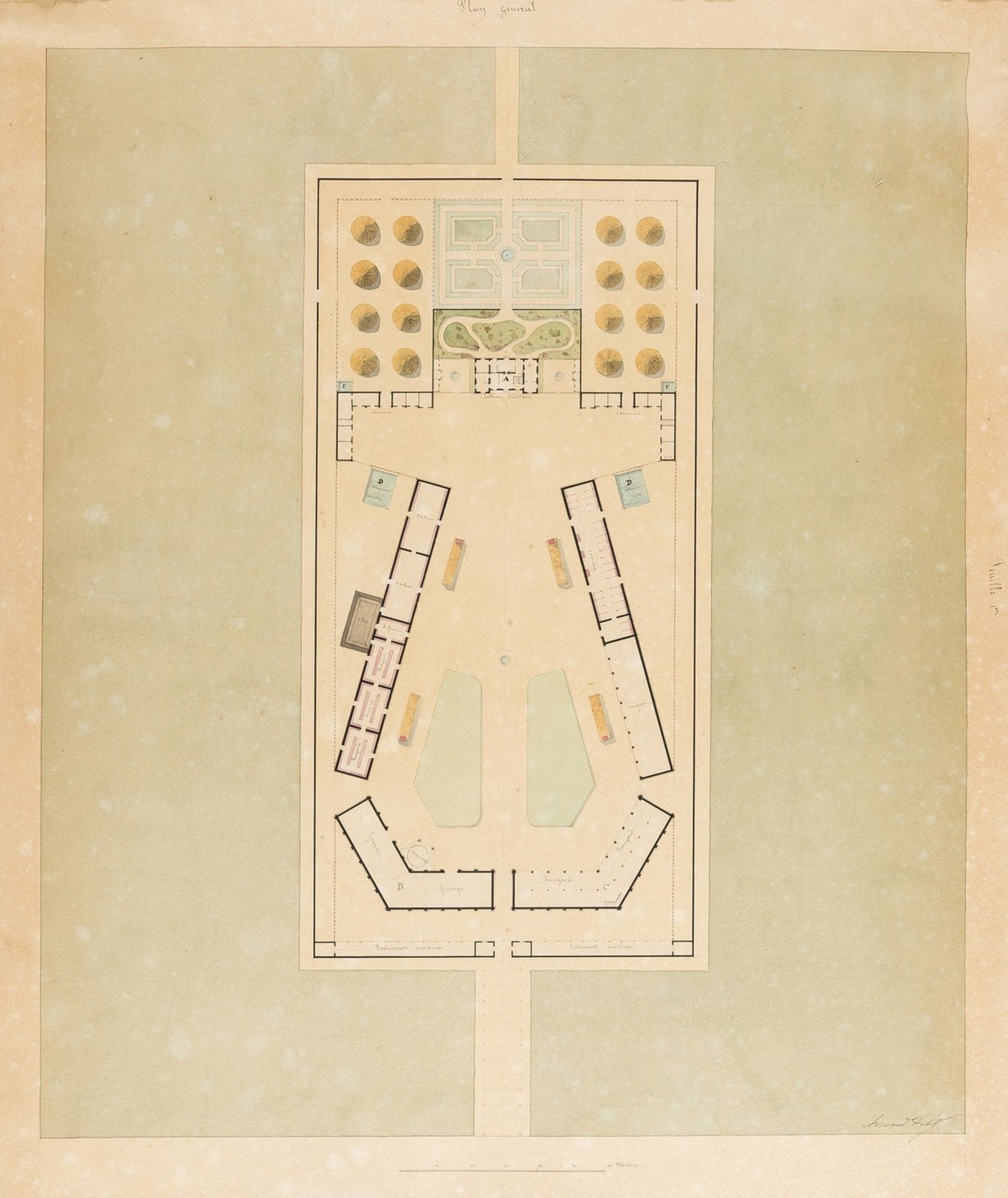 French agricultural architecture.- Petit (Armand, architect) Projet de Ferme, 5 original designs, …