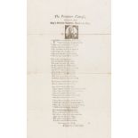 Broadside.- The Premature Canvass, extracted from Say's Sunday Reporter, March 18, 1804, …