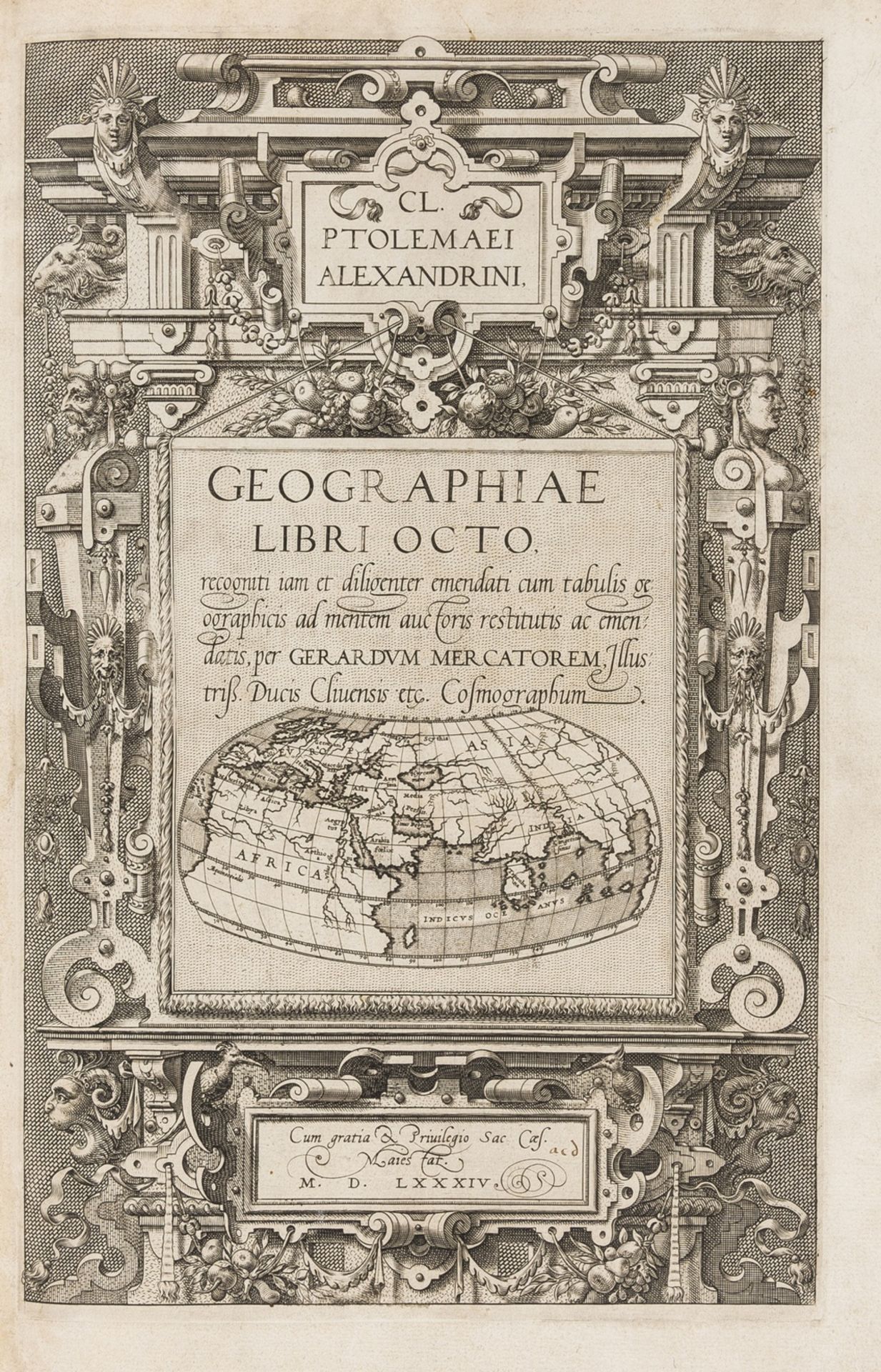 Ptolomaeus (Claudius) Geographiae libri octo, edited by Gerard Mercator, second edition, Cologne, …