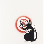 Banksy (b.1974) Radar Rat (hand sprayed)