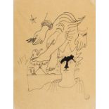 Jean Cocteau (1889-1963) Composition Surréaliste - Personnage Surmonté de Mains et Jambes Pen and …