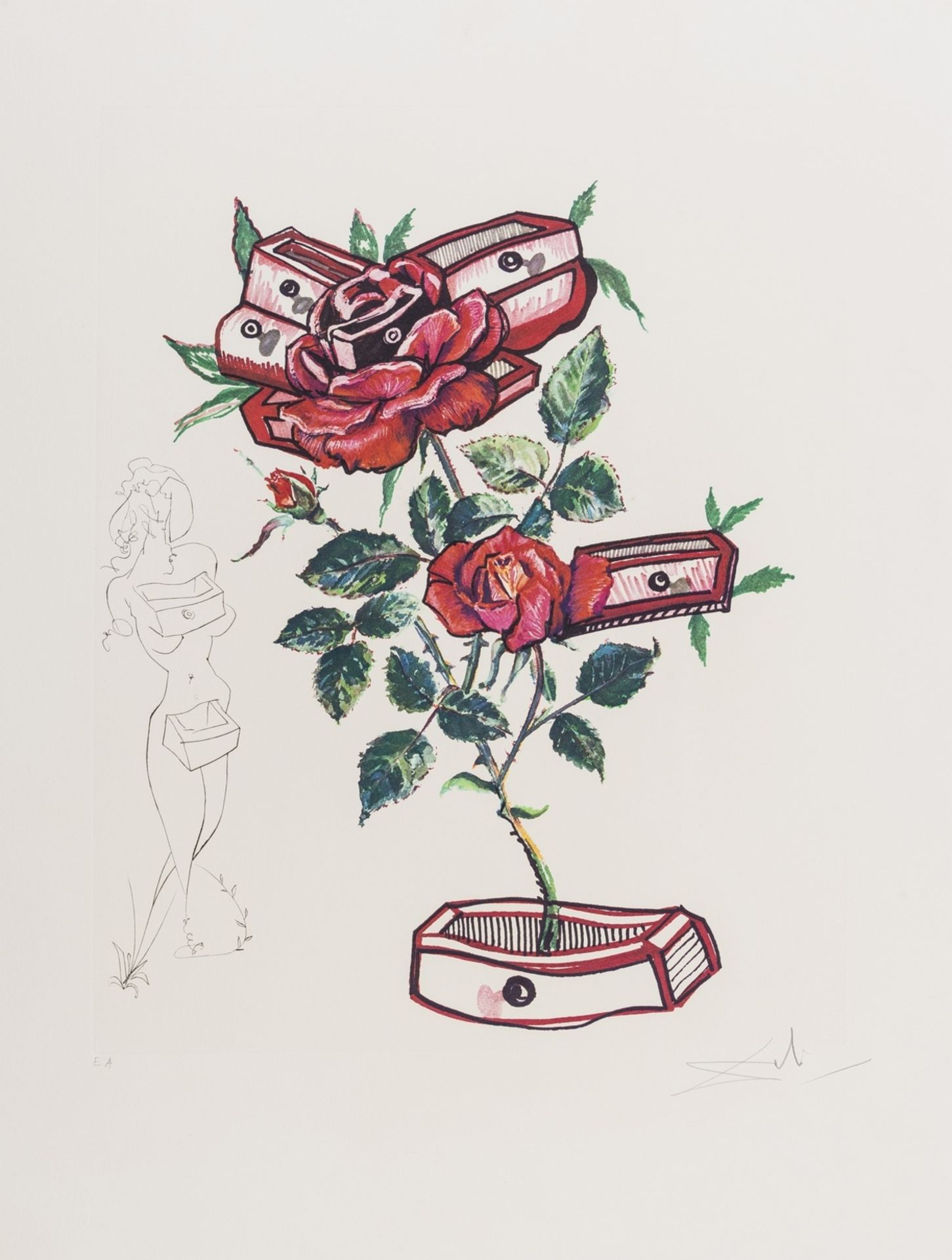 Salvador Dalí (1904-1989) Rosa et Morte Floriscens (Field 72-7-L)