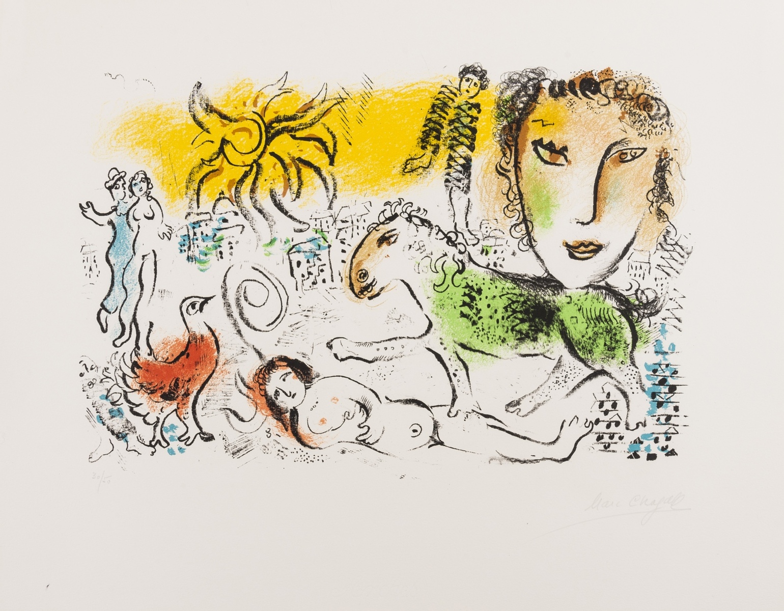 Marc Chagall (1887-1985) Monumental (Mourlot 699)