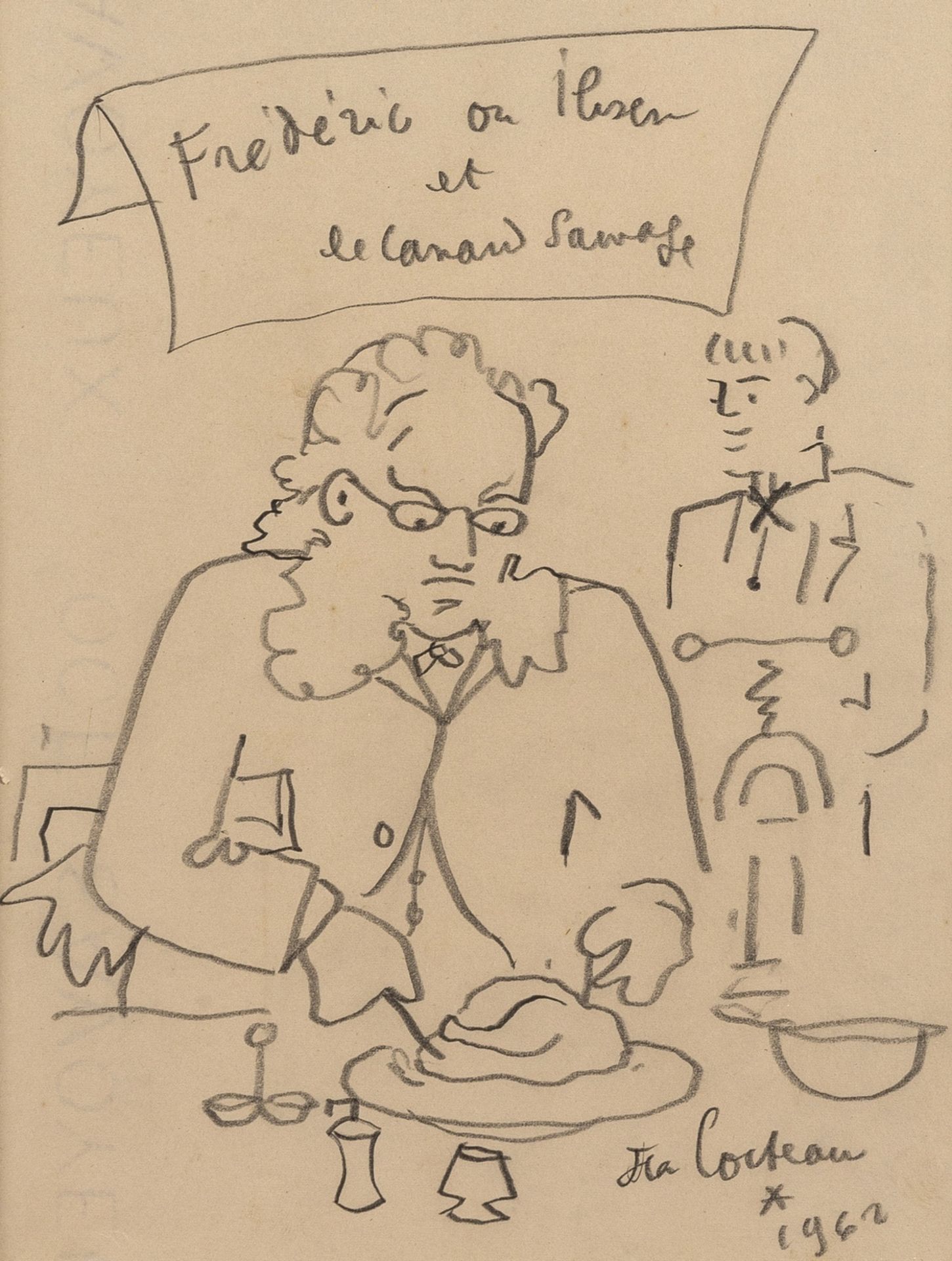 Jean Cocteau (1889-1963) Frederic Ibsen et le Canard Sauvage