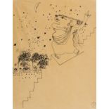 Jean Cocteau (1889-1963) La Tragédie Descendant des Degrés Pen and ink on tissue thin paper, 1924, …