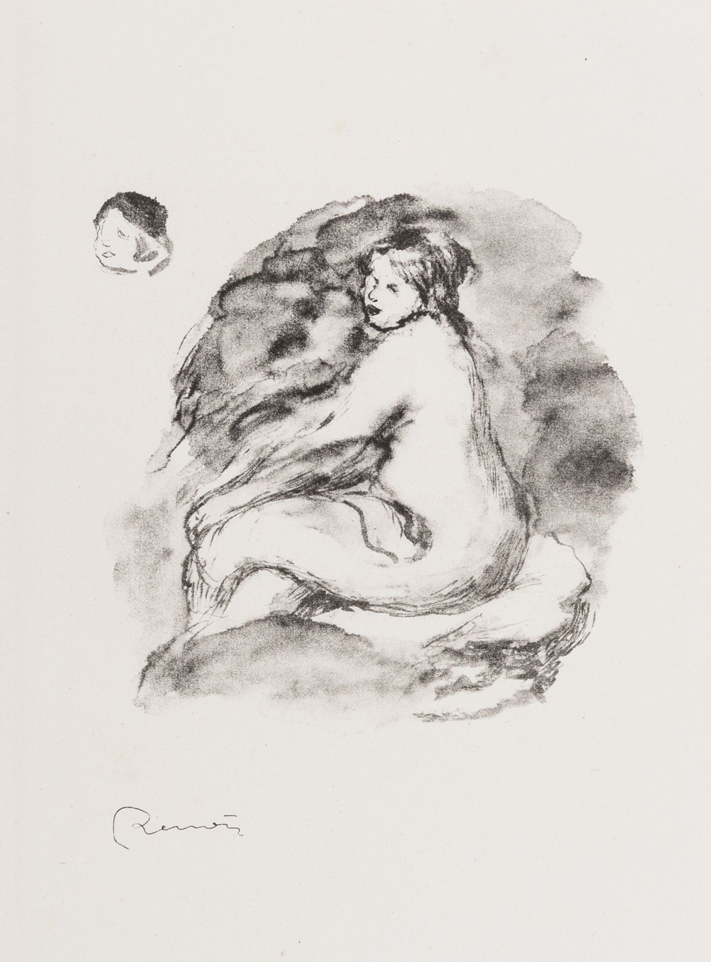 Pierre-Auguste Renoir (1841-1919) Étude de Femme Nue Assise, Variante 1 (Delteil 43, Stella 43)