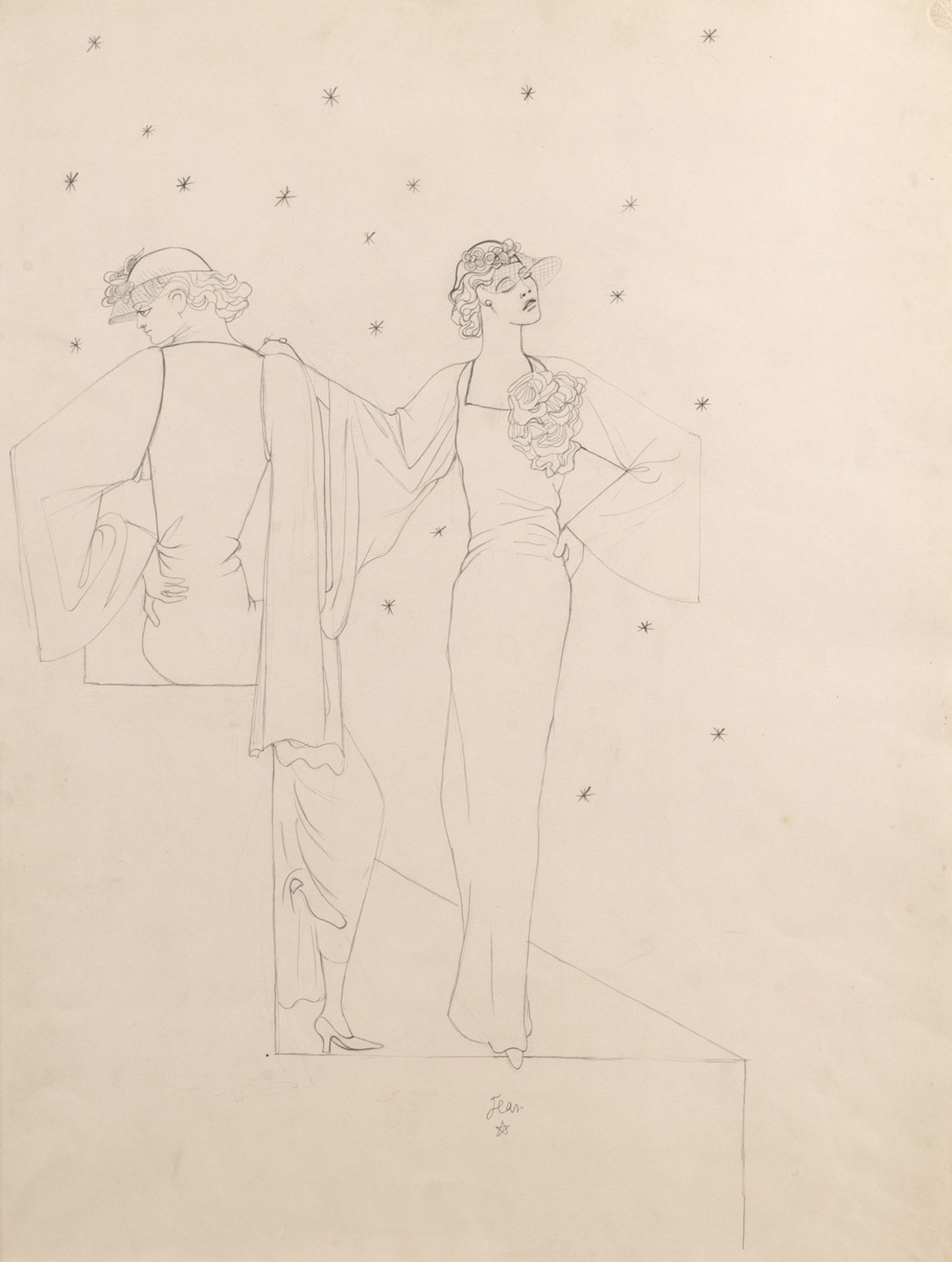 Jean Cocteau (1889-1963) Robes de Soir sud Fond Étoile