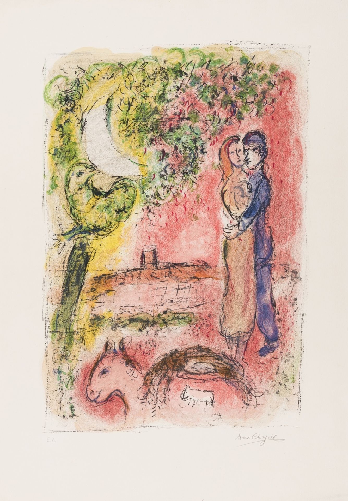 Marc Chagall (1887-1985) Aurore à Saint Paul (Mourlot 548)