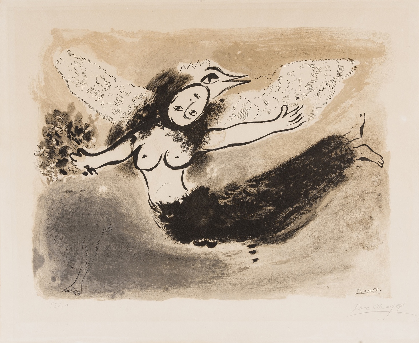 Marc Chagall (1887-1985) Femme-Oiseau (Mourlot 49)