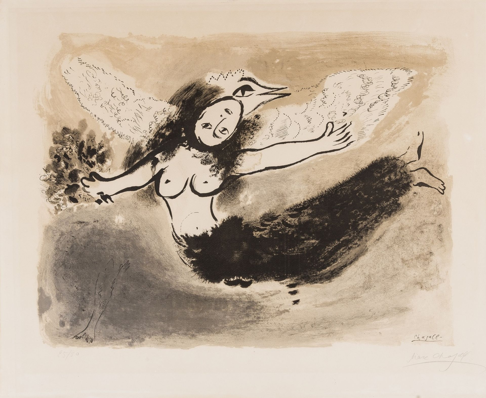 Marc Chagall (1887-1985) Femme-Oiseau (Mourlot 49)