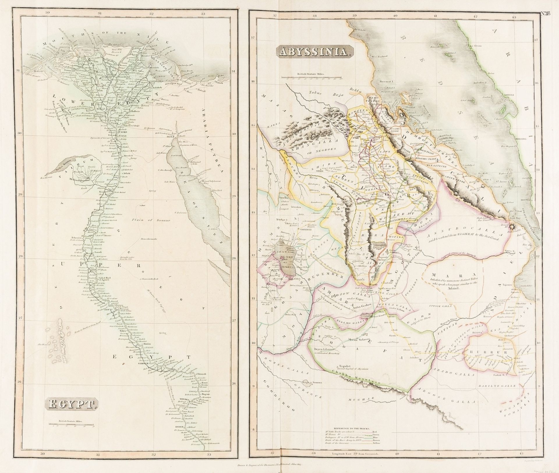 Asia and Middle East.- Thompson (John) Egypt. Abyssinia, 1817; together with 3 others, 18th …