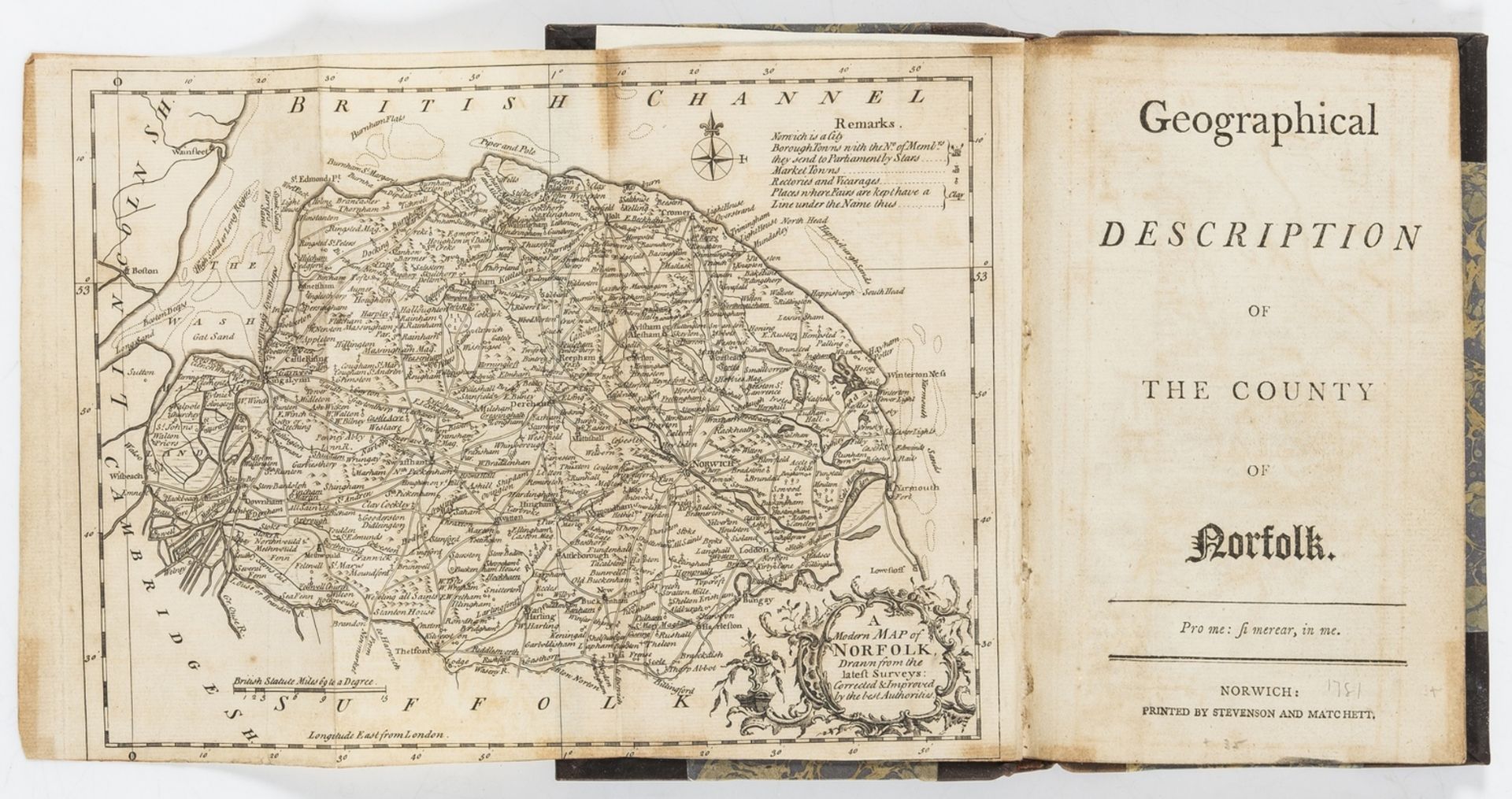 Norfolk.- Geographical Description of the County of Norfolk, Norwich, Stevenson & Matchett, [1781] …