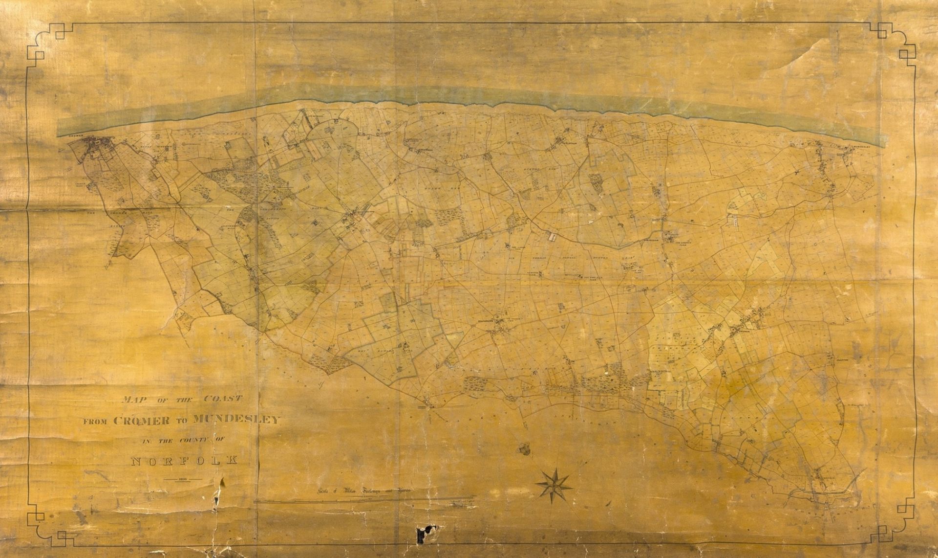 Norfolk.- Hewitt & Capon (Norwich Land Surveyors) Map of the coast from Cromer to …