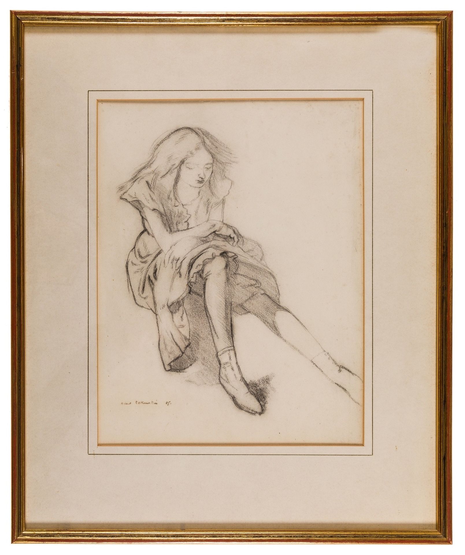 Rutherston (Albert Daniel, formerly Rothenstein, brother of William, 1881-1953) Study of a seated …