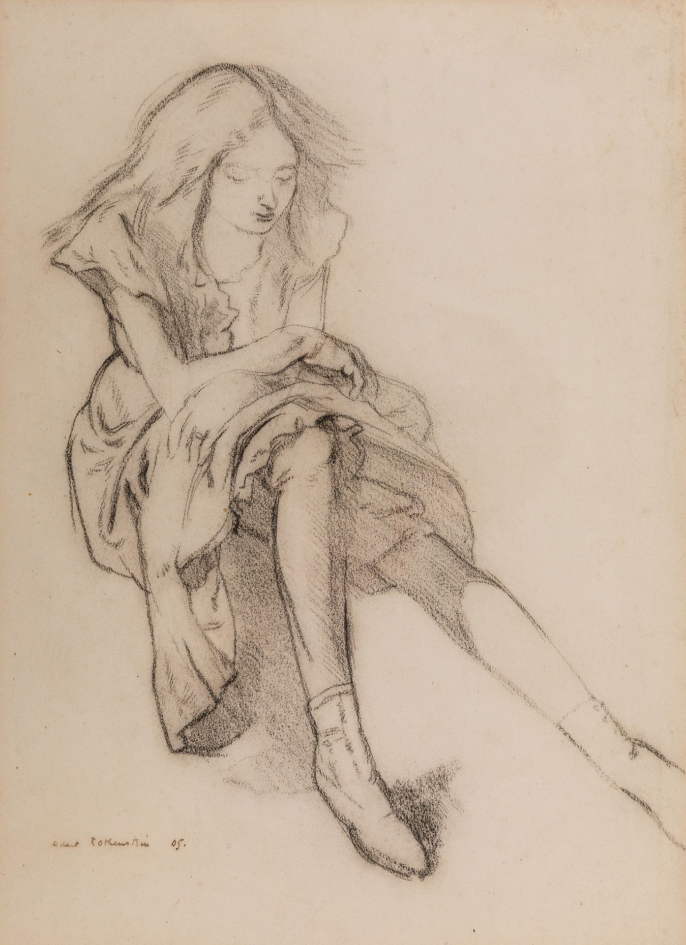Rutherston (Albert Daniel, formerly Rothenstein, brother of William, 1881-1953) Study of a seated … - Bild 2 aus 3