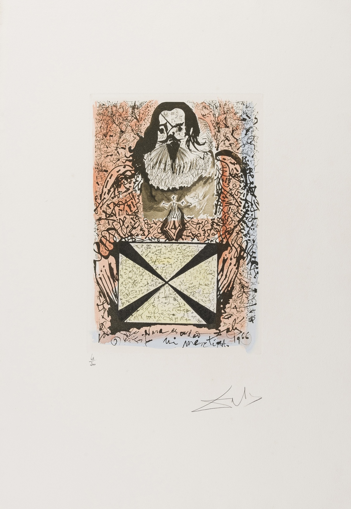 Salvador Dalí (1904-1989) Portrait aux Signatures (Field 73-1-N)