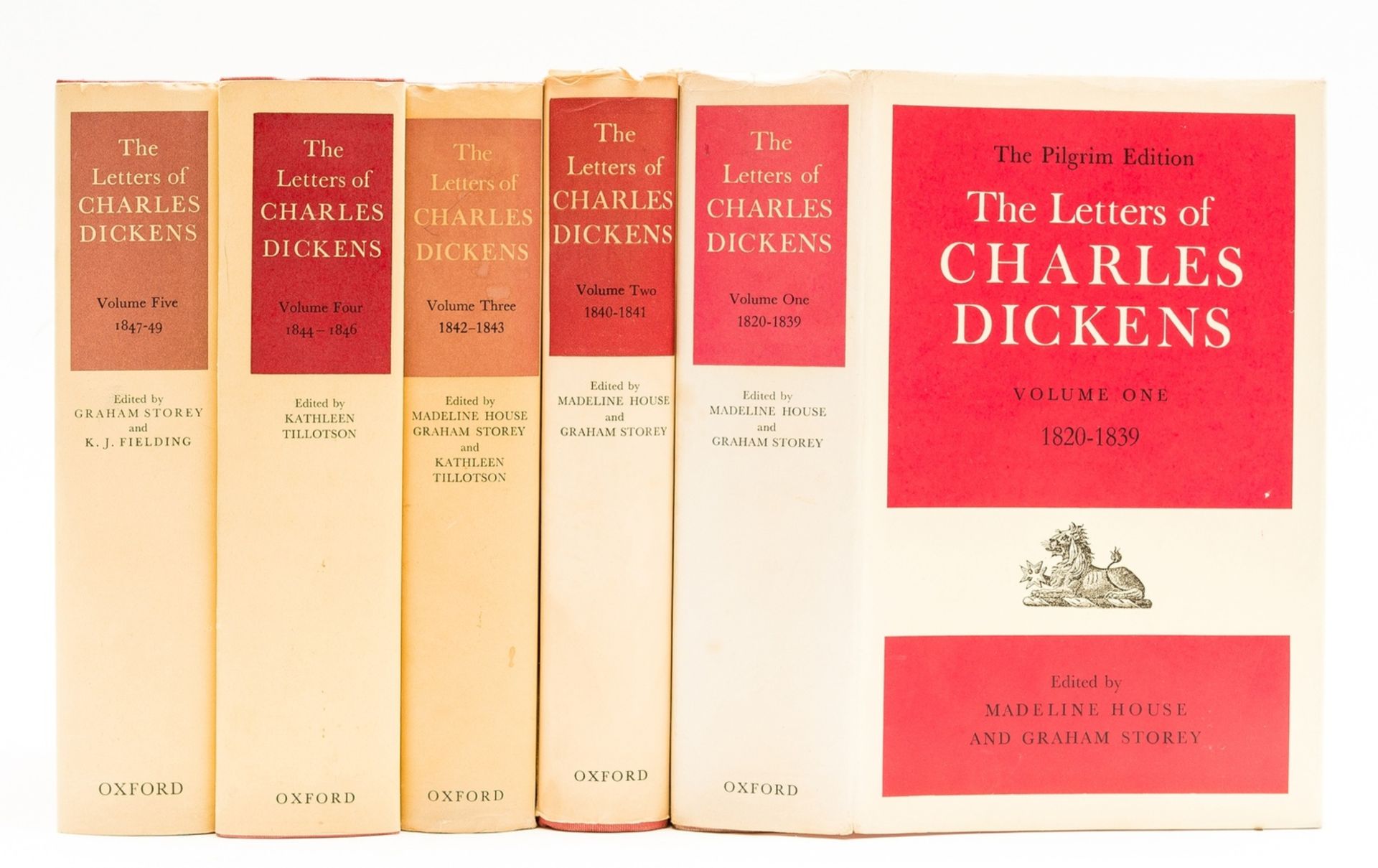 Dickens (Charles) The Letters..., edited by Graham Storey and others, vol. 1-5 only (of 12), …