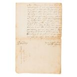 Parliamentarian politician.- Gerard (Gilbert) Autograph Letter signed to his Mother-in-Law Lady …