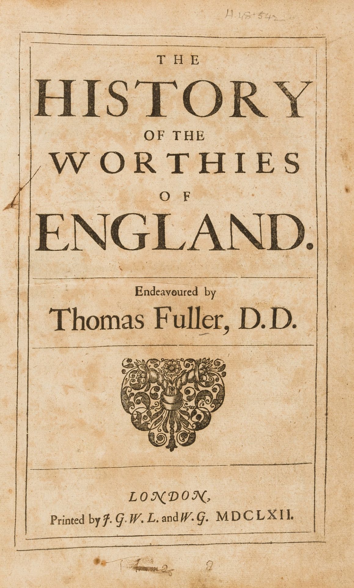 Fuller (Thomas) The History of the Worthies of England, 1662; and X others, history and biography, …