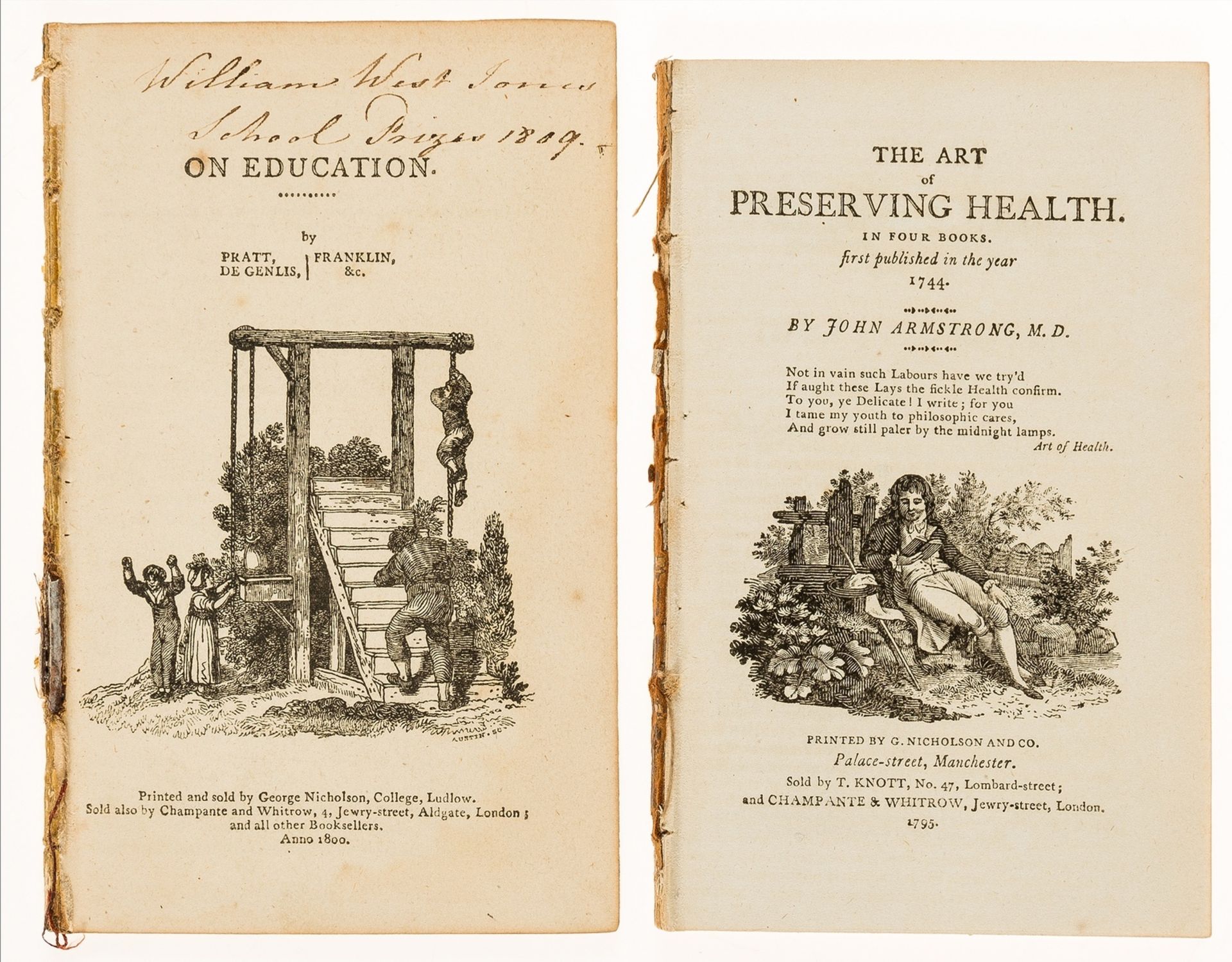 Nicholson (G., publisher).- Preserving health.- Armstrong (John) The art of preserving health. In …