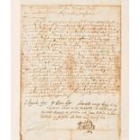 Jacobean Petition.- Middlesex (Lionel Cranfield, first Earl of Middlesex) & Sir Robert Pye.- …