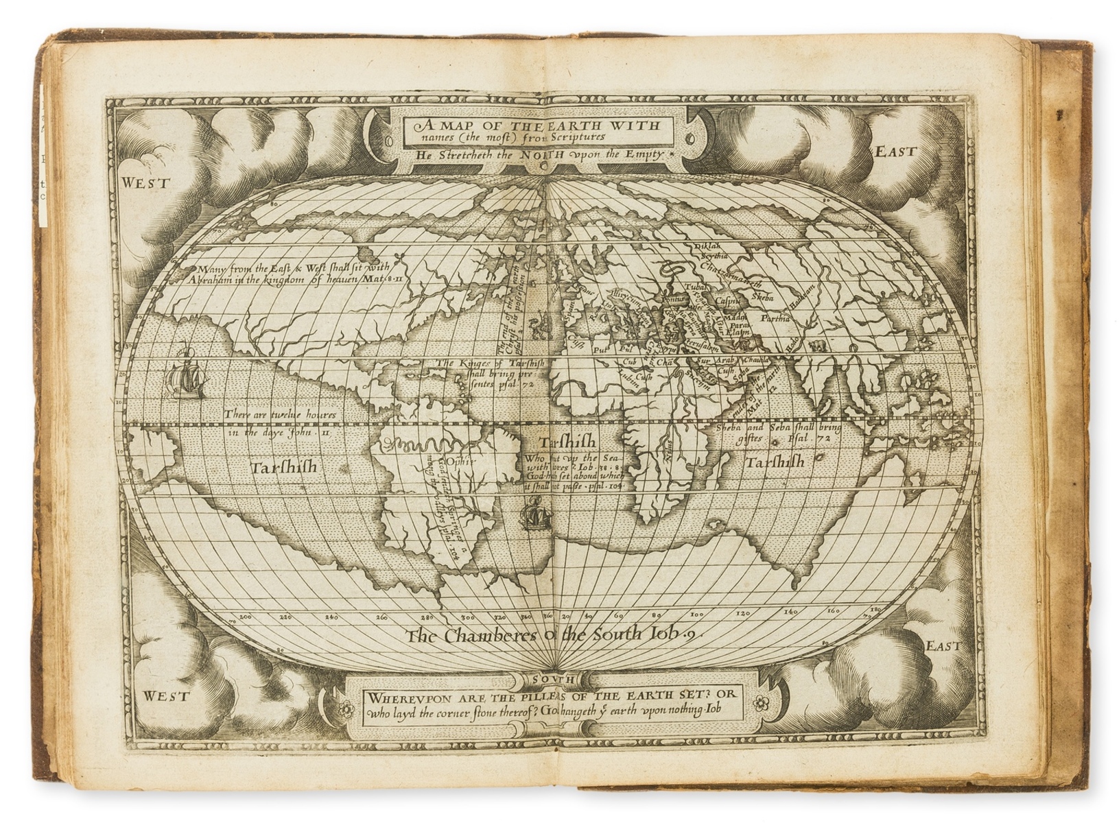 Hondius map.- Broughton (Hugh) A Concent of Scripture, first edition, first issue, for Gabriell …