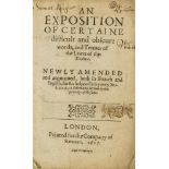 Law.- Rastell (William) An Exposition of Certaine difficult and obscure words, and Termes of the …