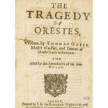 Goffe (Thomas) The Tragedy of Orestes, first edition, Printed by I[ohn] B[eale] for Richard …