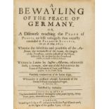 Thirty Years War.- Stella (Johannes) A Bewayling of the Peace of Germany. Or, A Discourse touching …