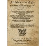 Law.- Fulton (Ferdinando) An Abstract of all the penal Statutes which be general, in force and …