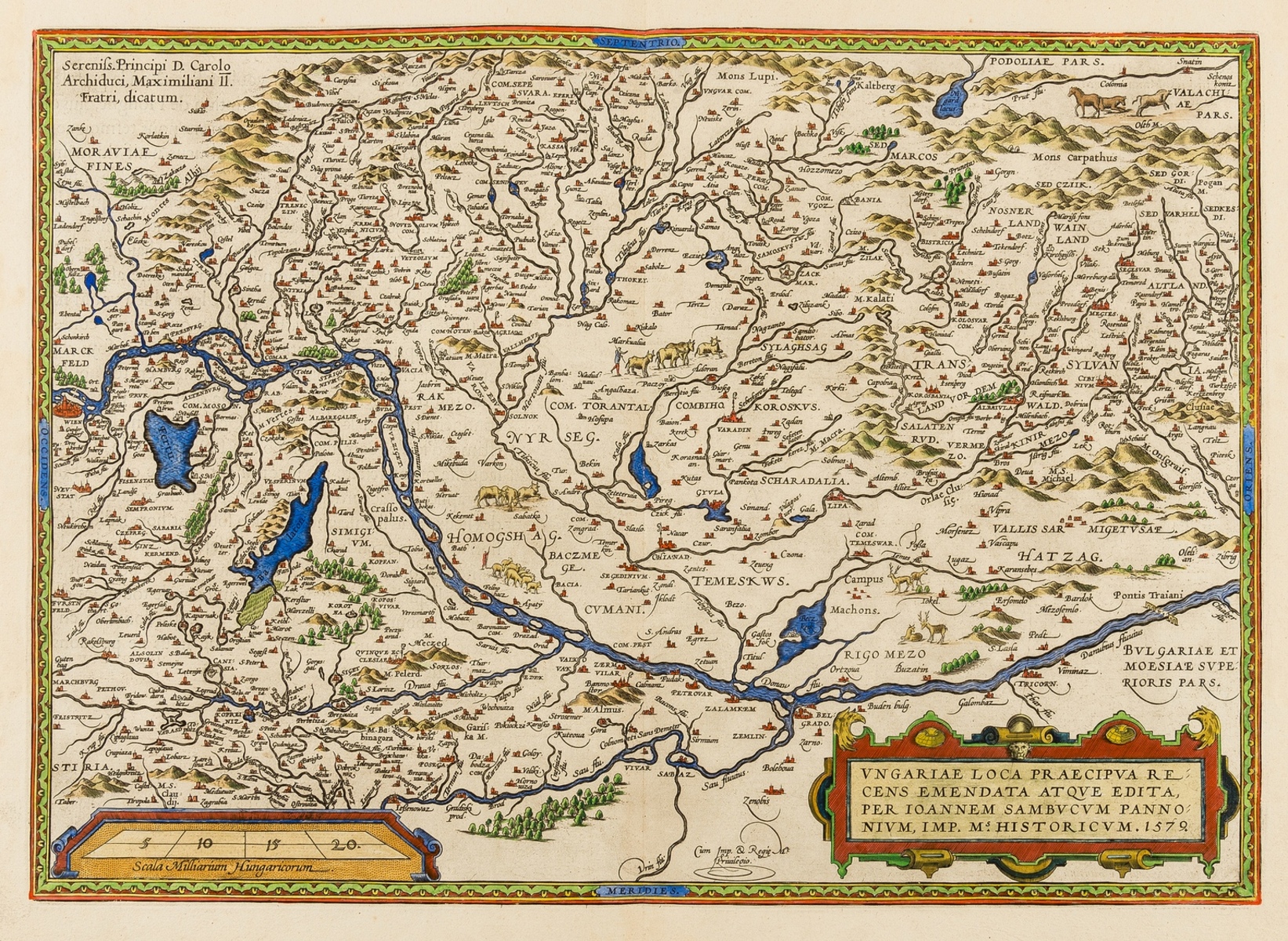 Hungary.- Ortelius (Abraham) Ungariae Loca Praecipua Recens Emendata atque Edita, per Ioannem …