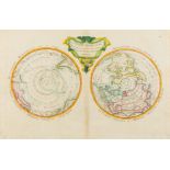 World.- Polar.- Moithey (Maurille Antoine) Le Globe Terrestre Vu en Convexe par les Deux Poles, …