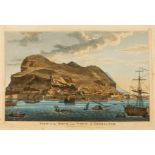 Gibraltar.- Laurie (Richard Holmes) View of the Rock and Town of Gibraltar, engraving with …