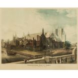 London.- Ackermann (Rudolph) Eight views from the series 'Views of London, aquatints with …
