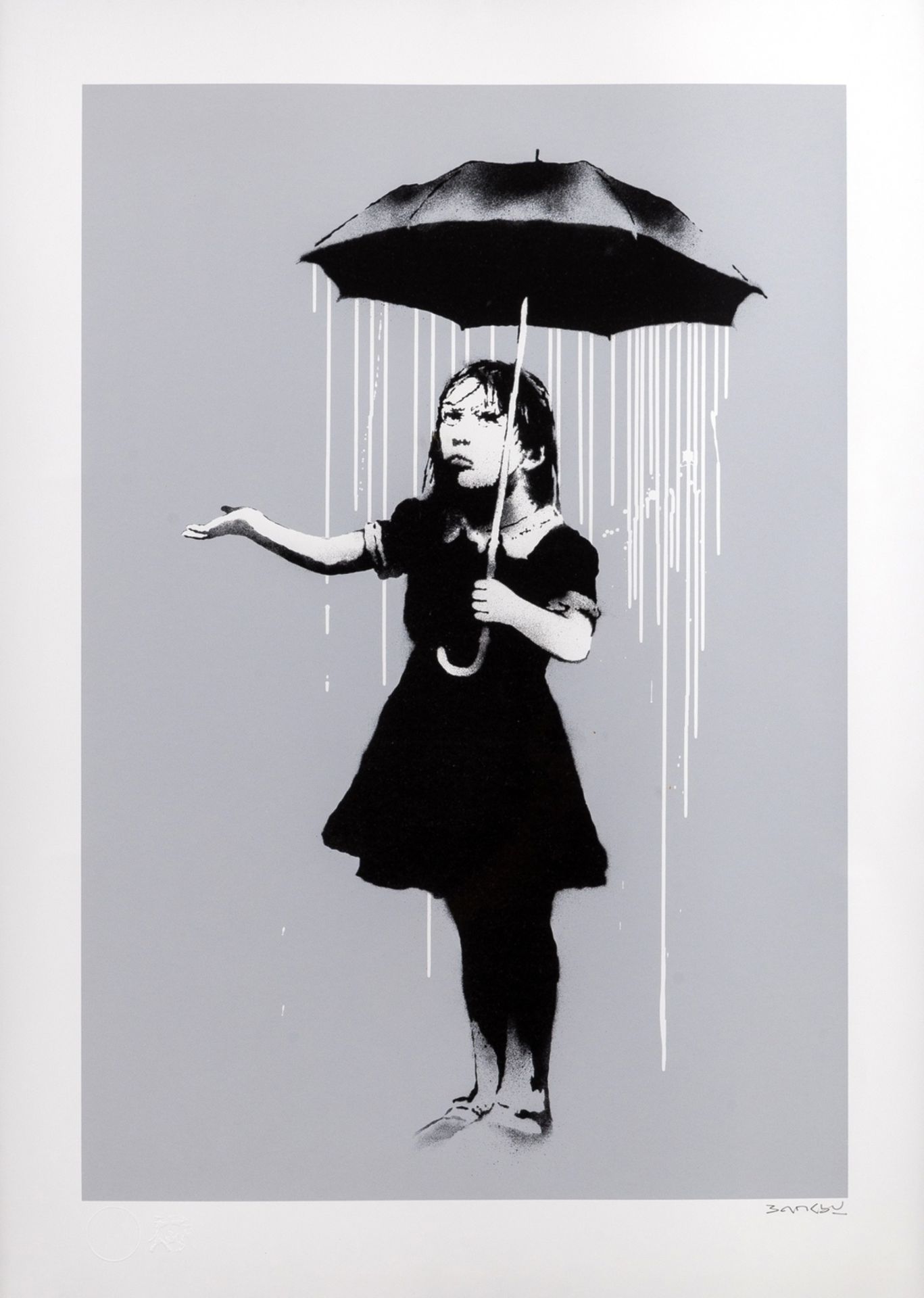 Banksy (b.1974) NOLA (White Rain) (Signed)