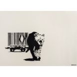 Banksy (b.1974) Barcode (Black stamp)