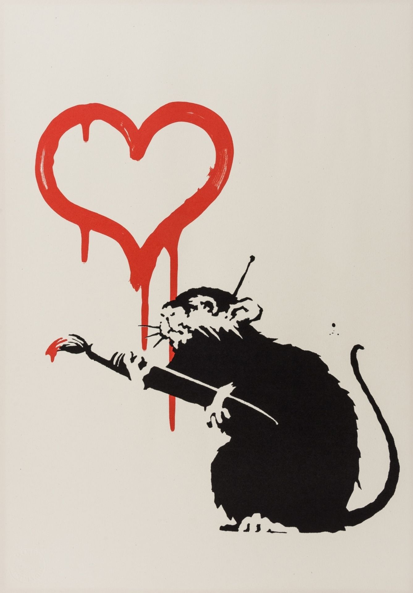 Banksy (b.1974) Love Rat