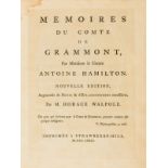 Walpole (Horace, 4th Earl of Orford).- Hamilton (Anthony) Memoires du Comte de Grammont, [one of …