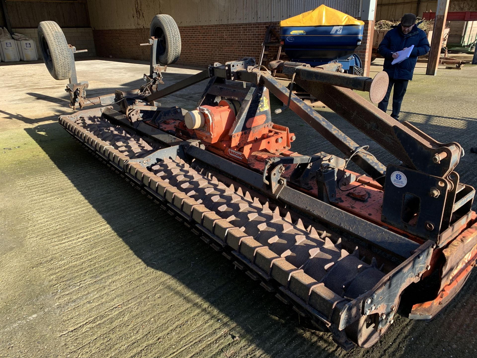 Maschio 4.5m power harrow with transport kit and spare tines - Image 4 of 4