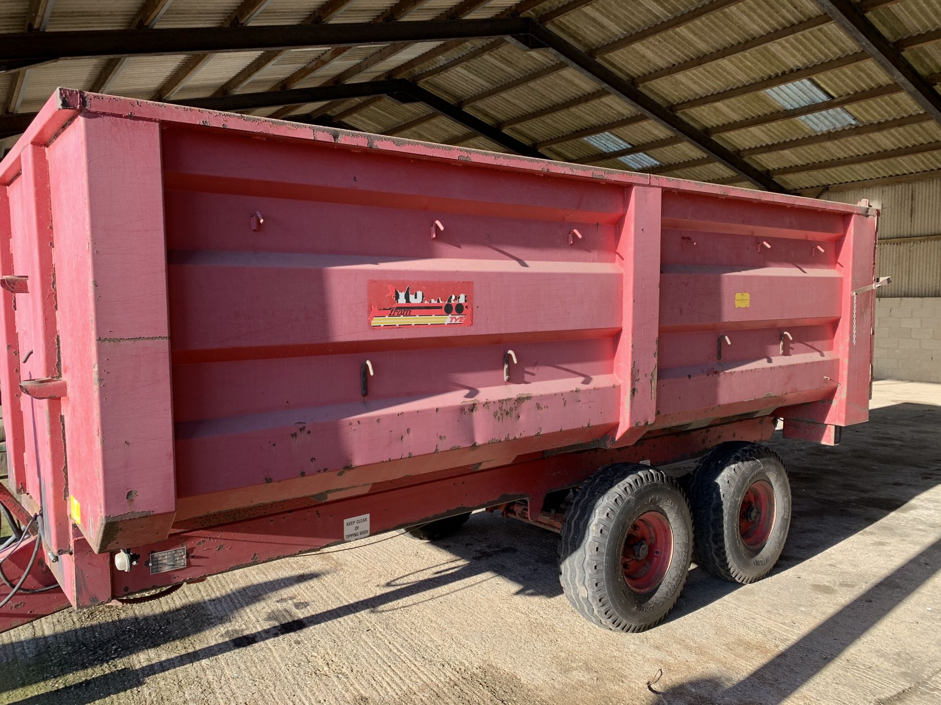 1986 Tye 10 ton twin axle grain trailer - Image 3 of 5