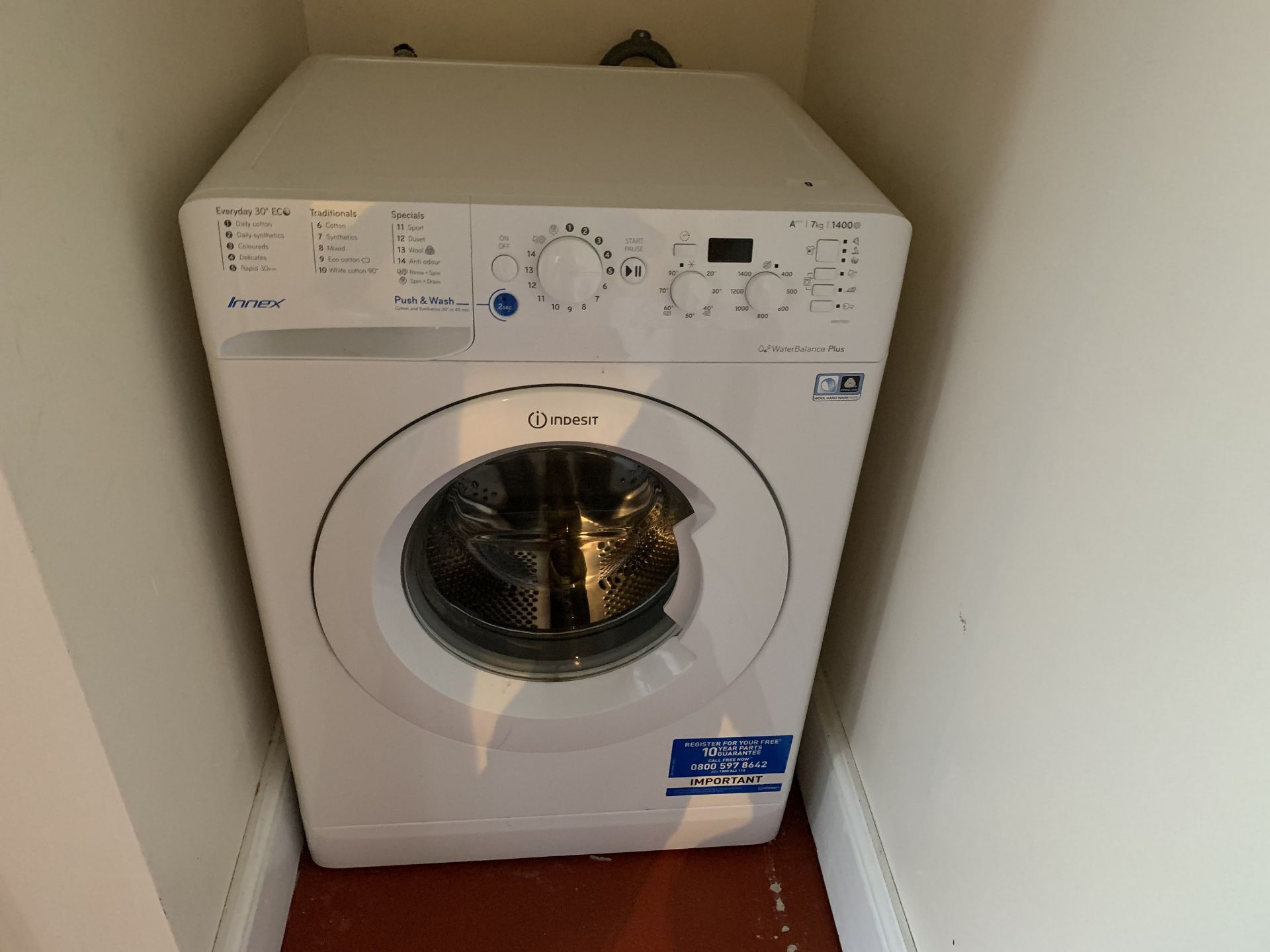 Indesit Innex washing machine - buyer to uninstall NO VAT