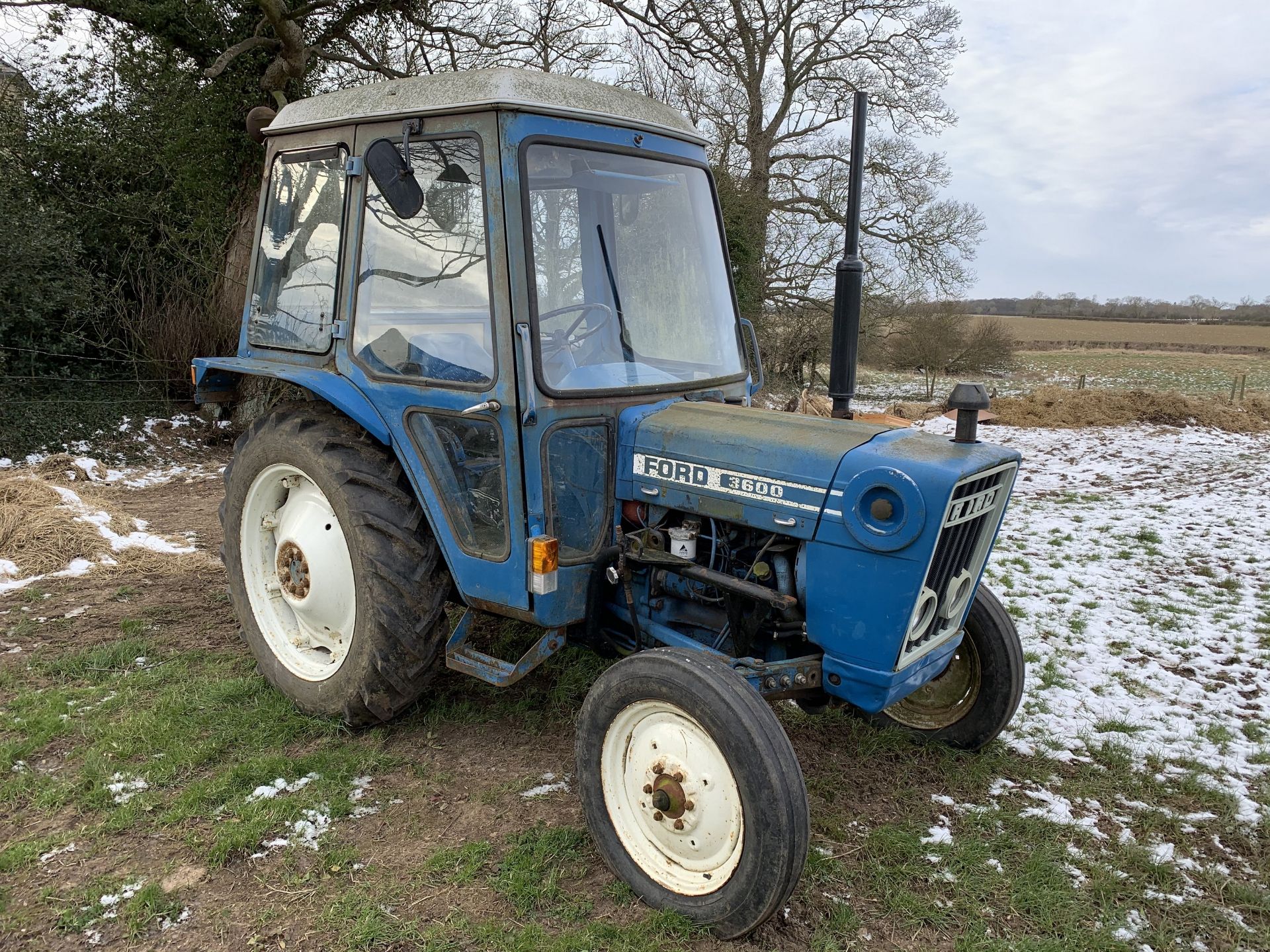 1977 Ford 3600 2wd tractor, PJL 911R, 6984 hours, with front loader NO VAT