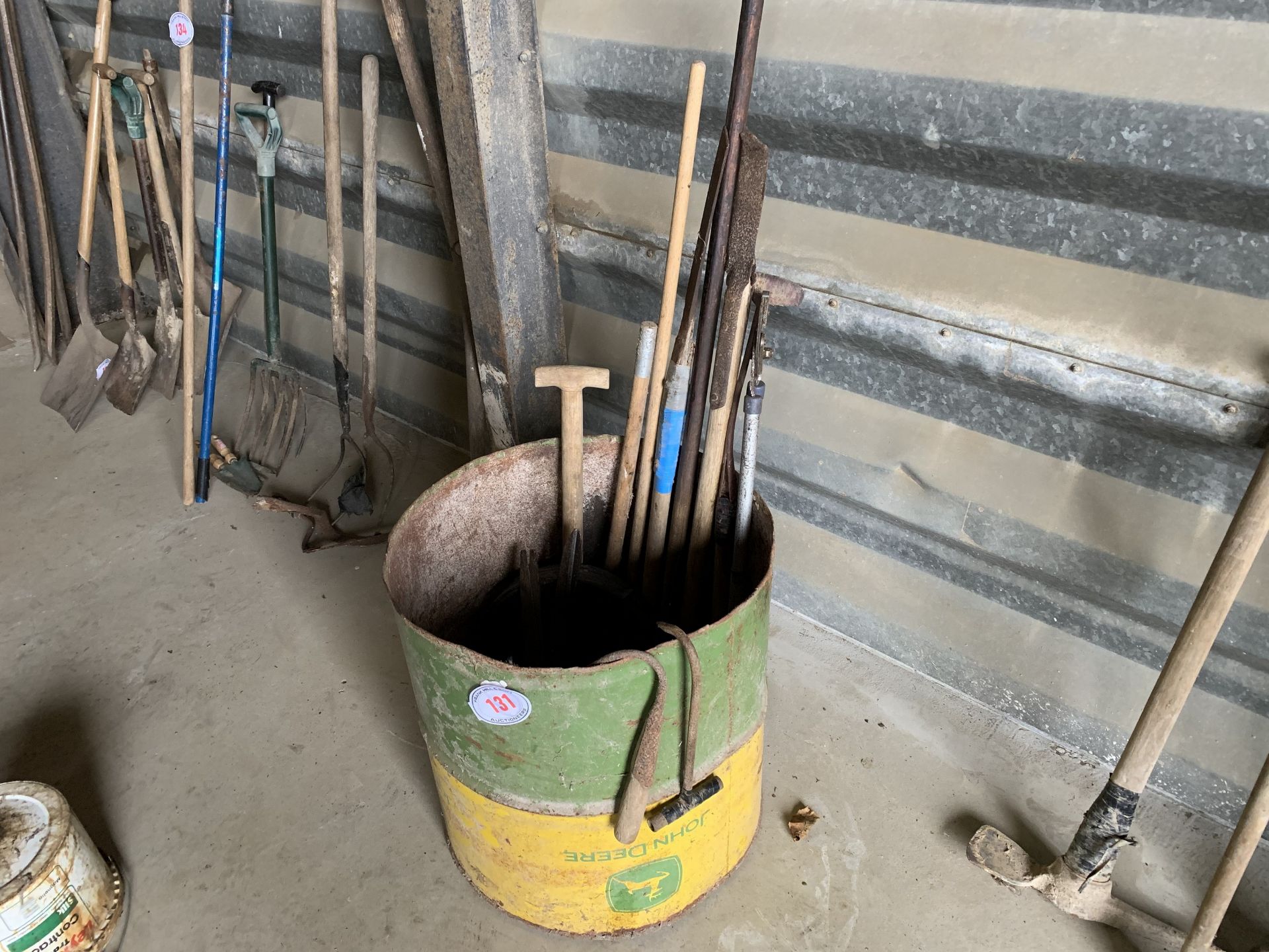 Bin of tools & shafts